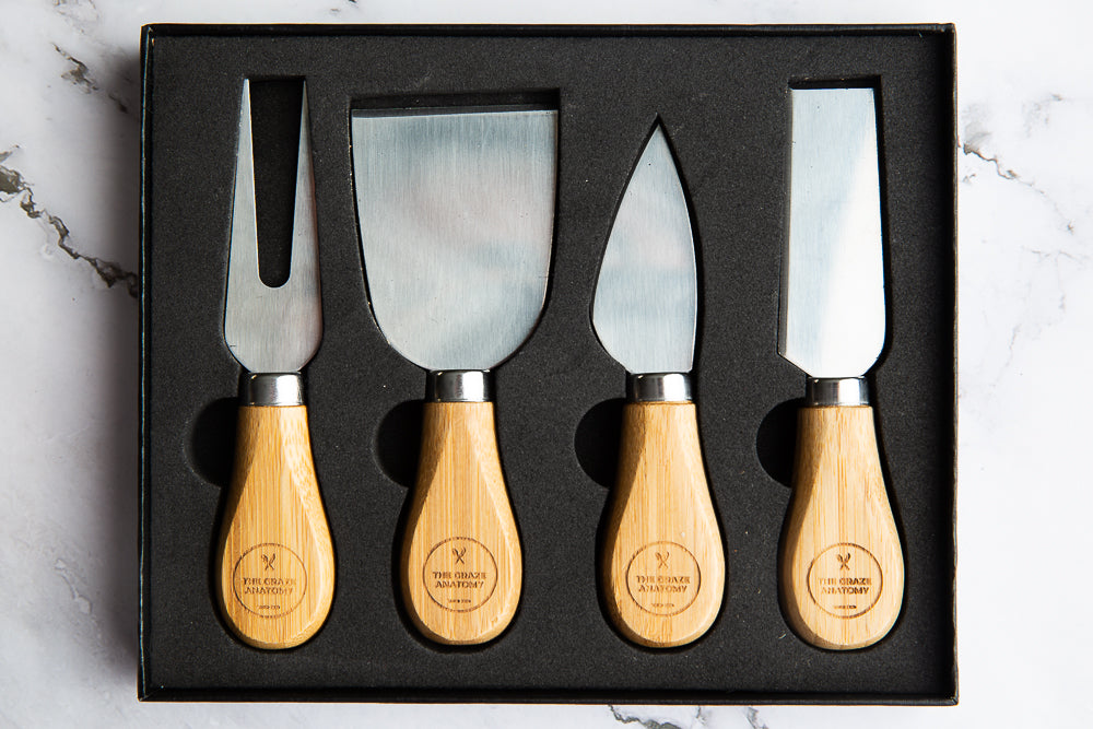 4 PC Cheese Knife Set - perfect for charcuterie and grazing.