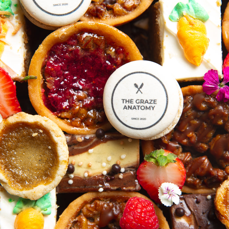 Close up of small holiday dessert board by The Graze Anatomy - Charcuterie Boards Toronto