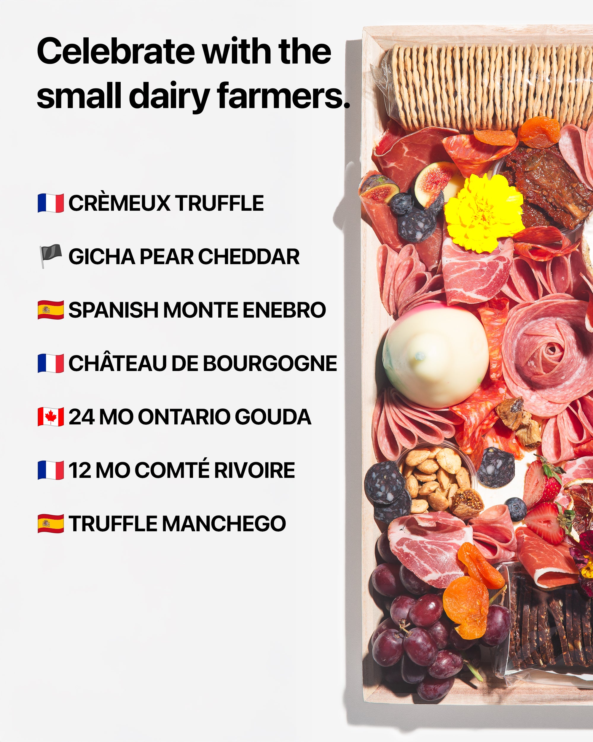 Small Holiday Charcuterie Board (Serves 10 - 15)