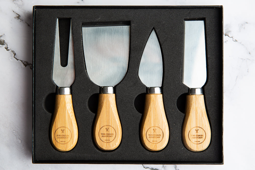 4 PC Cheese Knife Set - perfect for charcuterie and grazing. 